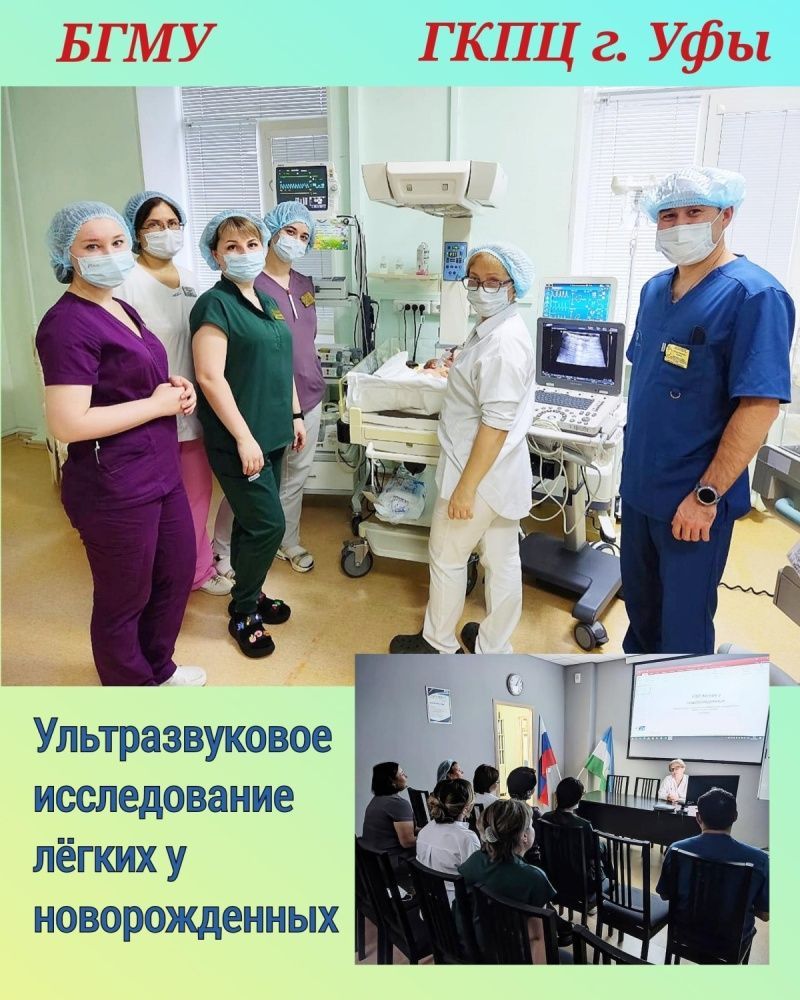 В роддоме ГКПЦ г. Уфы прошел практический тренинг и круглый стол по ультразвуковой диагностике лёгких у новорожденных